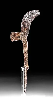 Ancient Celtic La Tene Forged Iron Scythe Head Size: 4.25  W X 11.75  H 5-1 BCE • $300