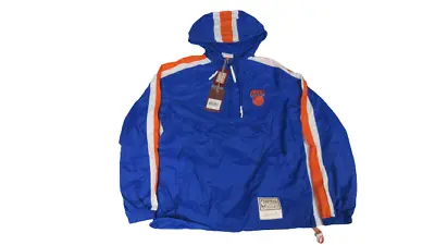 New York Knicks Mens Size S Mitchell & Ness 1/2 Zip Anorak Packable Jacket $150 • $71.19