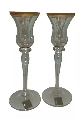 Mikasa T2703 Candle Holders 8  Jamestown Gold • $19.99