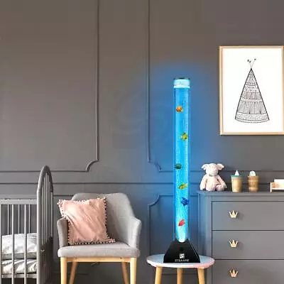 £23.95 • Buy Colour Changing LED Sensory Bubble Tube Lamp Black Fish Water Stimulation Light