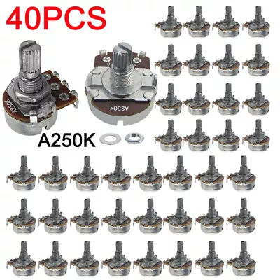 40x A250K Big Size Guitar Bass Pots Potentiometer Short Shaft Audio Tone Control • $26.99