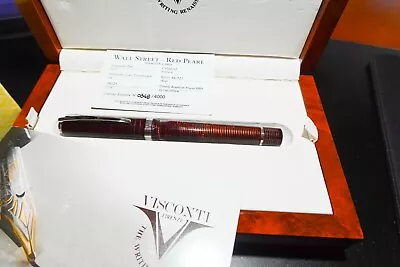 Visconti WALL STREET-Red Pearl Celluloid FP Limited Edition - 0348 Of 4000 • $453