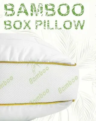 £15.99 • Buy Anti-allergy Organic Bamboo Box Wall Fibre Back Neck Support Pillows Free Pp