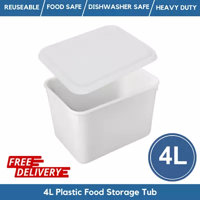 1L 2L & 4L Rectangular Food Storage Container / Ice Cream Tub Containers & Lids • £94.99