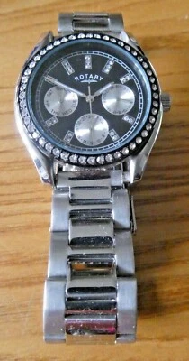 £25.99 • Buy Genuine Ladies Rotary Chronospeed Watch LB03447/04 Full Working Order