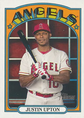 Justin Upton 2021 Topps Heritage #195 LA  Angels Baseball Card • $1.58