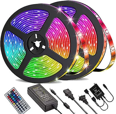 New LED Strip Lights 100ft Music Sync 5050 RGB Room Light With Remote • $26.99