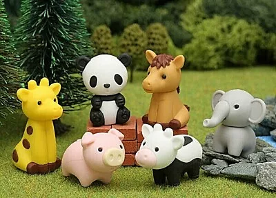 £7.90 • Buy Iwako Eraser Jungle Sealife Ladybug Table Chair Kokeshi Donut Shirt Giraffe Pig