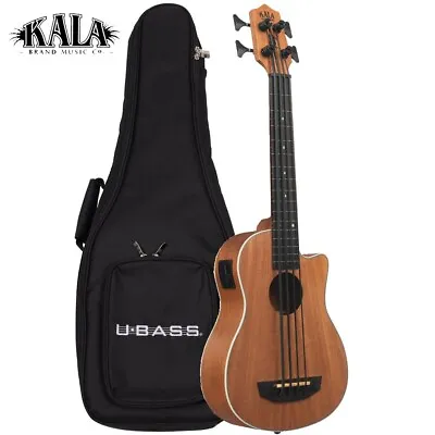 Kala U-BASS SCOUT Fretless Mahogany Acoustic Electric Bass Ukulele W/ Padded Bag • $269