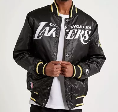 Starter NBA Los Angeles Lakers 75th Anniversary Black Satin Men's Jacket  Large. • $124.99