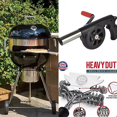 Charcoal Barbecue Grill Trolley Garden Patio Pizza Oven+2free Gift Worth£50 • £99