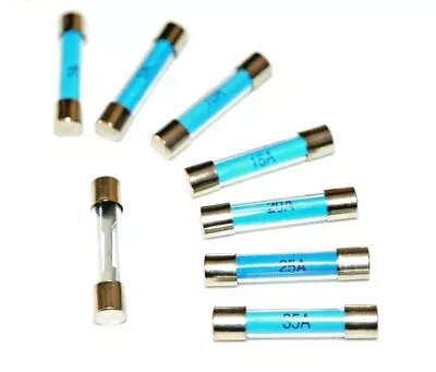 £3.35 • Buy Quick Blow Glass Fuse 30mm Length 2A 5A 10A 15A 20A 25A 35A 50A Fuses Car Auto