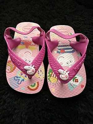 Baby Havaianas Flip Flops Size 19 - Peppa Pig • £12