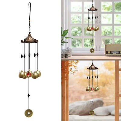 Large Metal Wind Chimes Copper Bells Outdoor Garden Hanging Home Ornaments Bells • £3.99