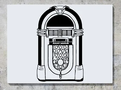 Jukebox Music Tunes Songs Play Sounds Wall Decal Art Sticker Picture • £17.77