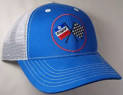 Hat Cap Licensed Mopar Checkered Flag White Mesh Blue CF • $19.99