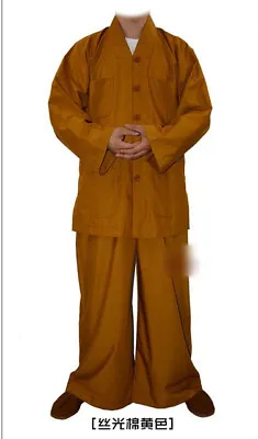 Unisex Casual Clothes Buddhist Monk Uniform Kung Fu Training Suit Martial Arts • £29.98