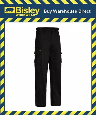 Bisley Workwear 8 Pocket Cargo Cotton Drill Men's Work Trousers Pants BPC6007  • $38.95