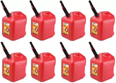 Midwest Can Co 5610 5 Gallon CARB Gas Can W Flameshield Spout - Quantity 8 • $267.83