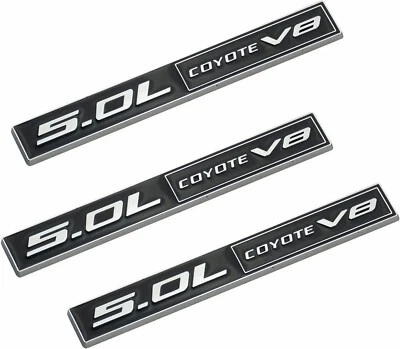 $19.99 • Buy 3Pc 5.0 Coyote V8 Emblem 3D Trim Fender Hook Trunk Badge  For 150 Mustang