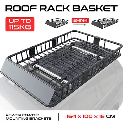 1.64M 115KG Universal Car Top Luggage Carrier Roof Rack SUV Vehicle Cargo Basket • $198.90