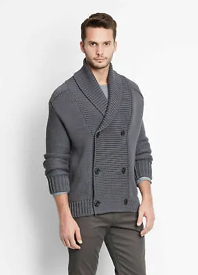 M239 Vince Double Breasted Men Cardigan Sweater Size S M L Xl $525 • $125.99