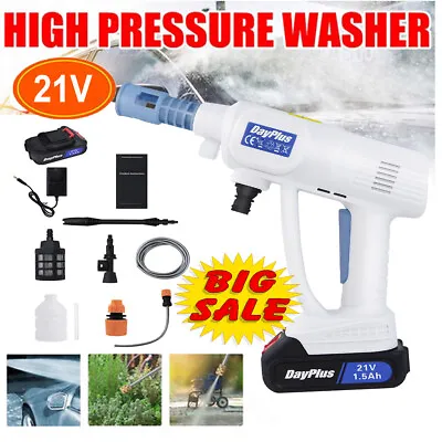 Cordless High Pressure Washer Spray Water Gun Car Washing Cleaning Machine Kit • $33.90