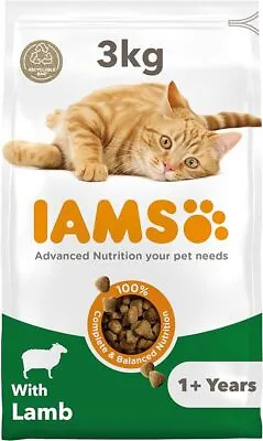 IAMS Complete Dry Cat Food For Adult 1+ Cats With Lamb • £15.99