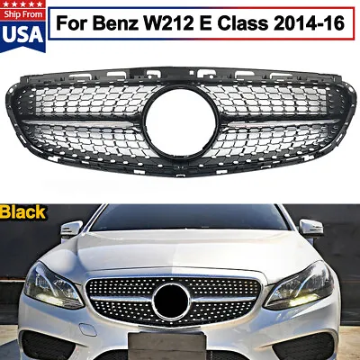 For 2014-2016 Mercedes Benz W212 E-Class Diamond Style Front Bumper Grille Grill • $89.98