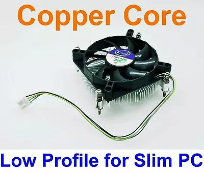 ICool Intel CPU I3 I5 LGA 1150/1151/1200 Low Profile 1U Copper Core Cooling Fan • $15.99
