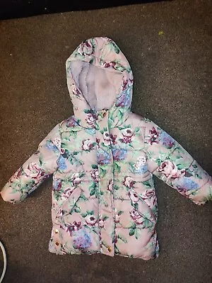 Laura Ashley Kids Girls Floral Pink Coat Size 2-3 Years  • £6