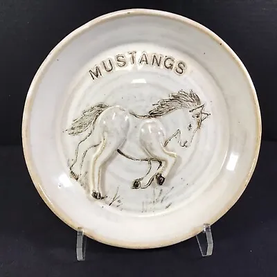 Vintage Horse Pony Mustang Running Raised Ceramic Porcelain Trinket Plate Iowa • $14.95