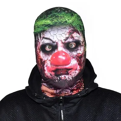 3D Effect Face Skin - Krusty Killer Clown - Lycra Fabric - Halloween Mask • $24.52