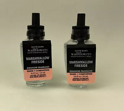 2 Bath & Body Works Marshmallow Fireside Wallflowers Fragrances 0.8 Fl Oz Each • $14.95