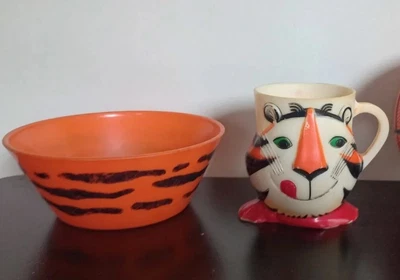 $37.95 • Buy Vintage Kellogg's Tony The Tiger Cup And Bowl Set Cereal Premium Advertising Toy