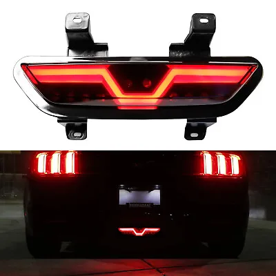 Smoked Lens LED Reverse Light/F1 Strobe Rear Fog Lamp For 15-17 Ford Mustang • $116.99