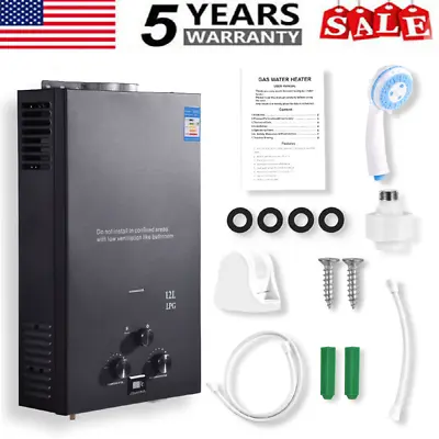 12L Tankless Water Heater Propane Gas 3.2GPM Instant LPG Hot Water Boiler Shower • $108.99