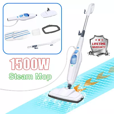 Steam Mop Steam Cleaner Handheld & Upright Floor Steamer 1500W Steam Cleaner NEW • £47.80