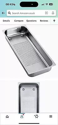 NEW Franke Stainless Steel Strainer 4 Drainer Sink Or Side Of Main Sink £80 New • £49.99