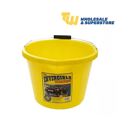 2x Invincible Heavy Duty Builders Plasterers Extra Strong Bucket 15L Mixing Tub • £13.69