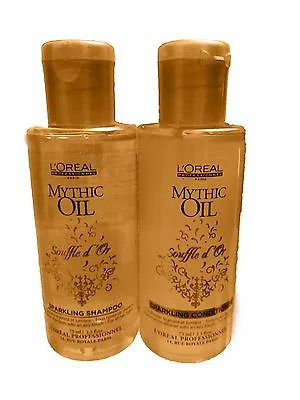 L'OREAL MYTHIC OIL SOUFFLE D'OR SPARKLING SHAMPOO 2.5oz AND CONDITIONER 2.5 Oz. • $12.99