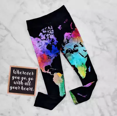 Around The World Map Leggings • $25.50