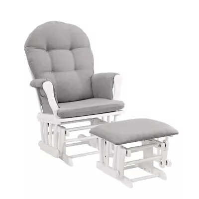 Rocker Glider Chair And Ottoman Microfiber Baby Nursery Furniture Modern NEW • $265