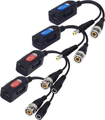 8mp BNC Balun Audio Video Camera Power Connector HD AHD Converter RJ45 UTP CAT5 • $11.99