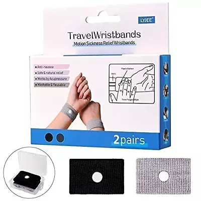 Lyjee Travel Wristbands NWT 2 Pairs Motion Sickness Relief Sea Sickness Cruise • $12.31