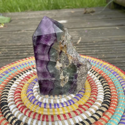 £29.99 • Buy Druzy Rainbow Fluorite Wave Tower Point 10.8cm 534 Grams UK Sellers F11 # 10