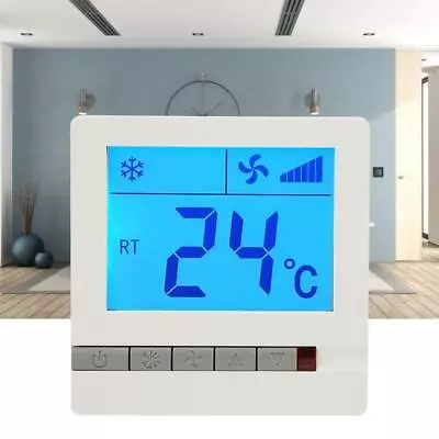 Digital Fan Coil Thermostat 3-speed Air Conditioning Temperature Controller • £11.59