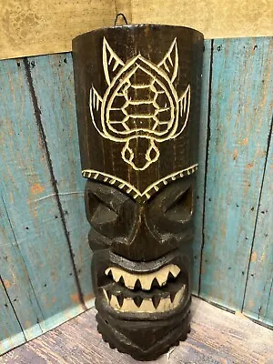 TIKI Mask Wooden Wall Plaque 12” Hand Carved SURFER/ MAORI STYLE • $29.99