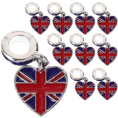 £6.64 • Buy  10 Pcs Union Jack Flag Charm UK United Charms Accessories Miss