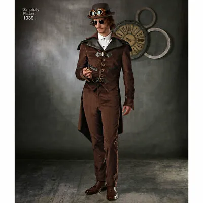 Simplicity 1039 Pattern Teen Men's Cosplay Steampunk ArkiVestry Costume 46 To 52 • $12.49